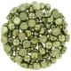 Czech 2-hole Cabochon beads 6mm Alabaster Pastel Lime